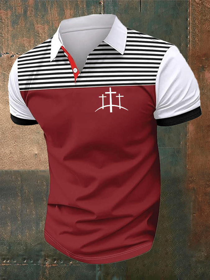 Camisa polo Faith estampado casual para hombre