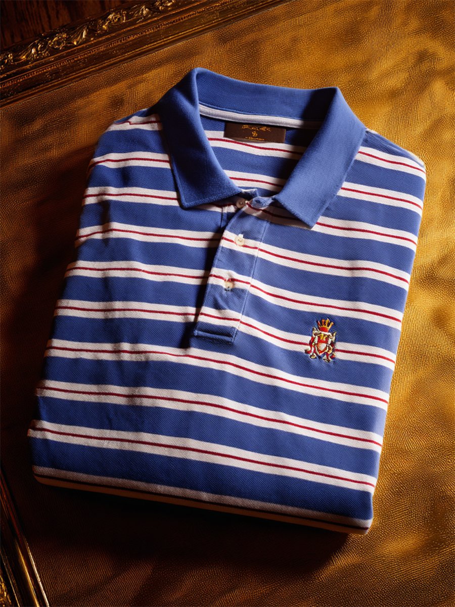 Camisa polo vintage ejecutivo de manga larga para hombre