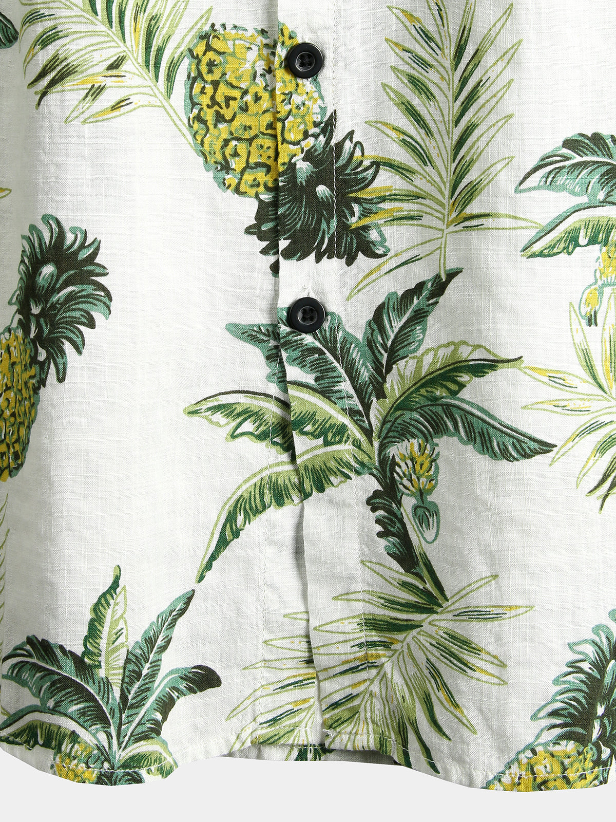 Camisa Pineapple floral Tropical Fruit de algodón Button Up Summer Beach Hawaiian para hombre