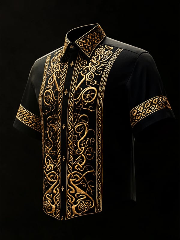 Camisa retro Gothic Dark para hombre