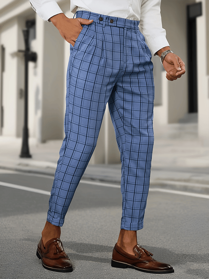 Pantalón de modaable a cuadros Design ejecutivo casual para hombre