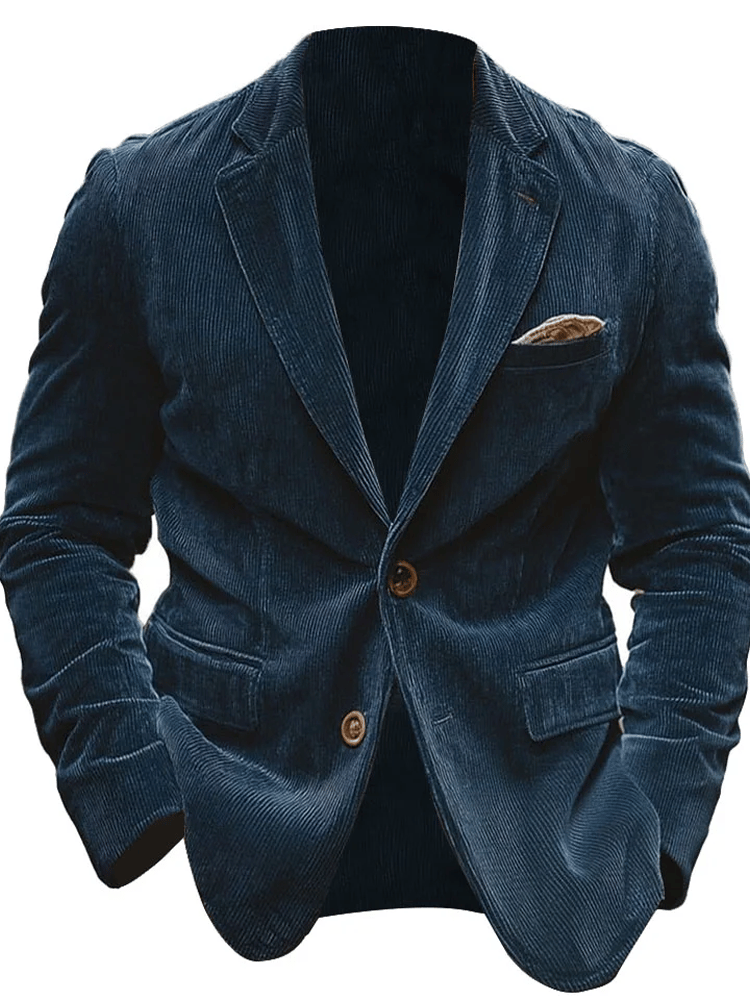 Chaqueta mid-length para exterior pana para hombre
