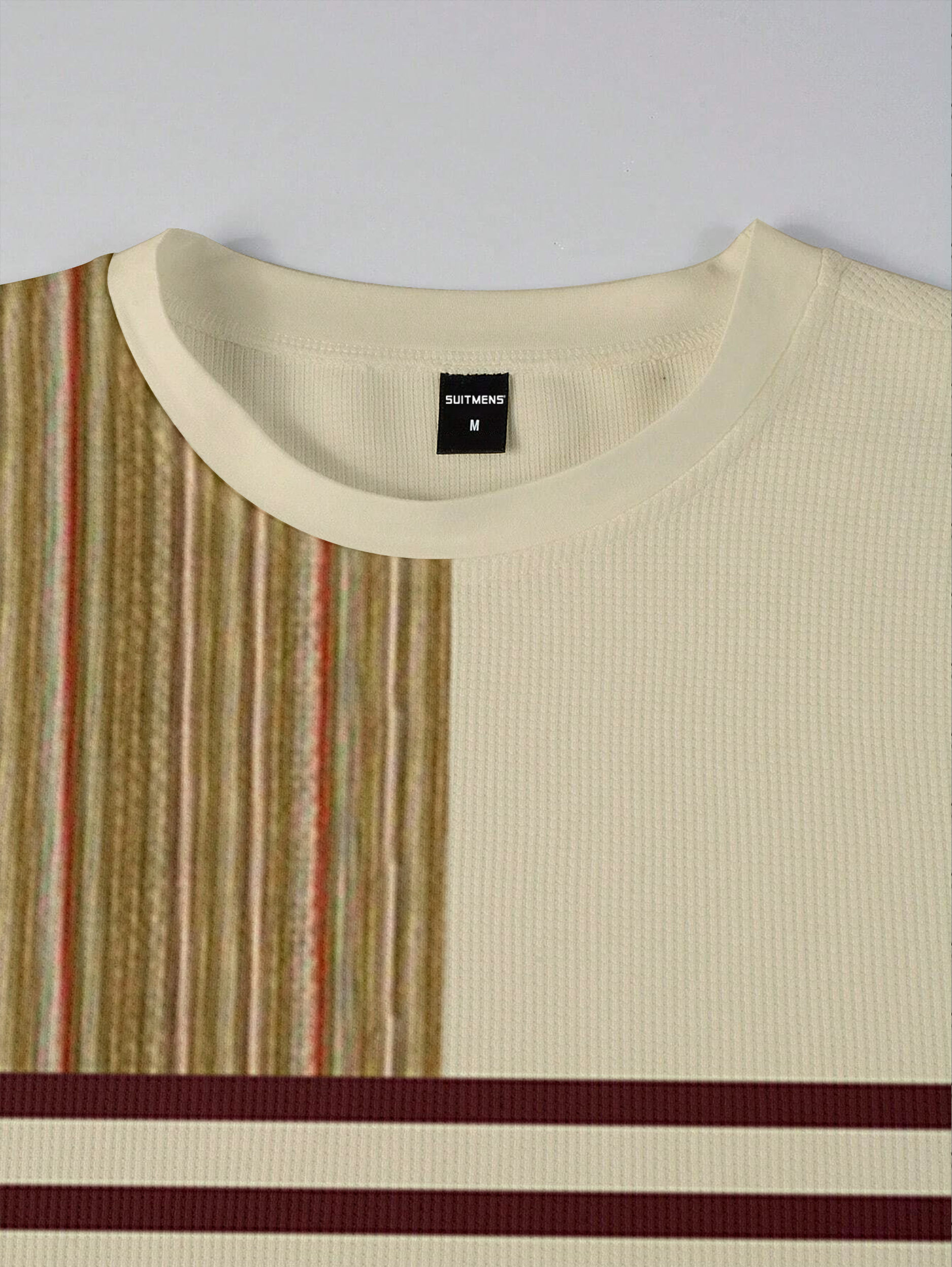Colorblock Round Neck casual Sports Set 054 para hombre