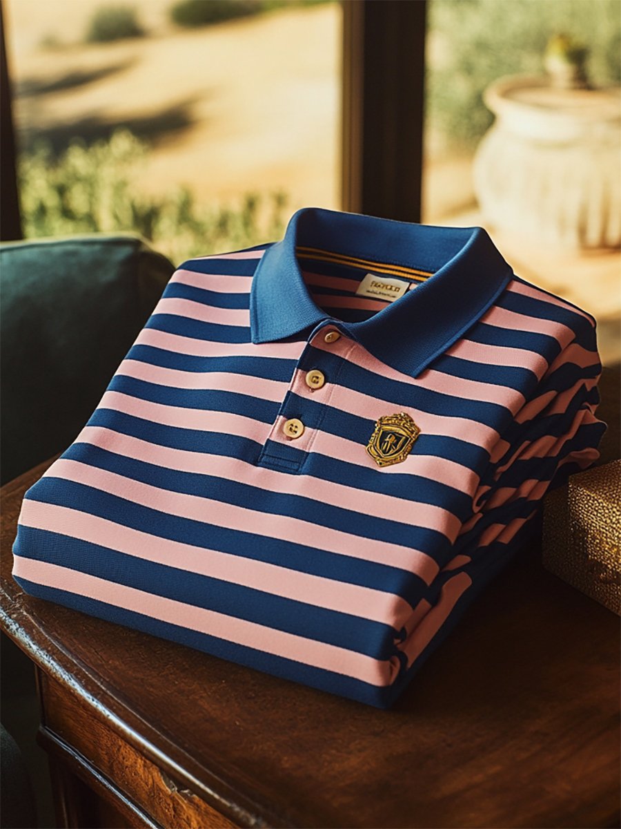 Camisa polo casual ejecutivo de manga larga para hombre
