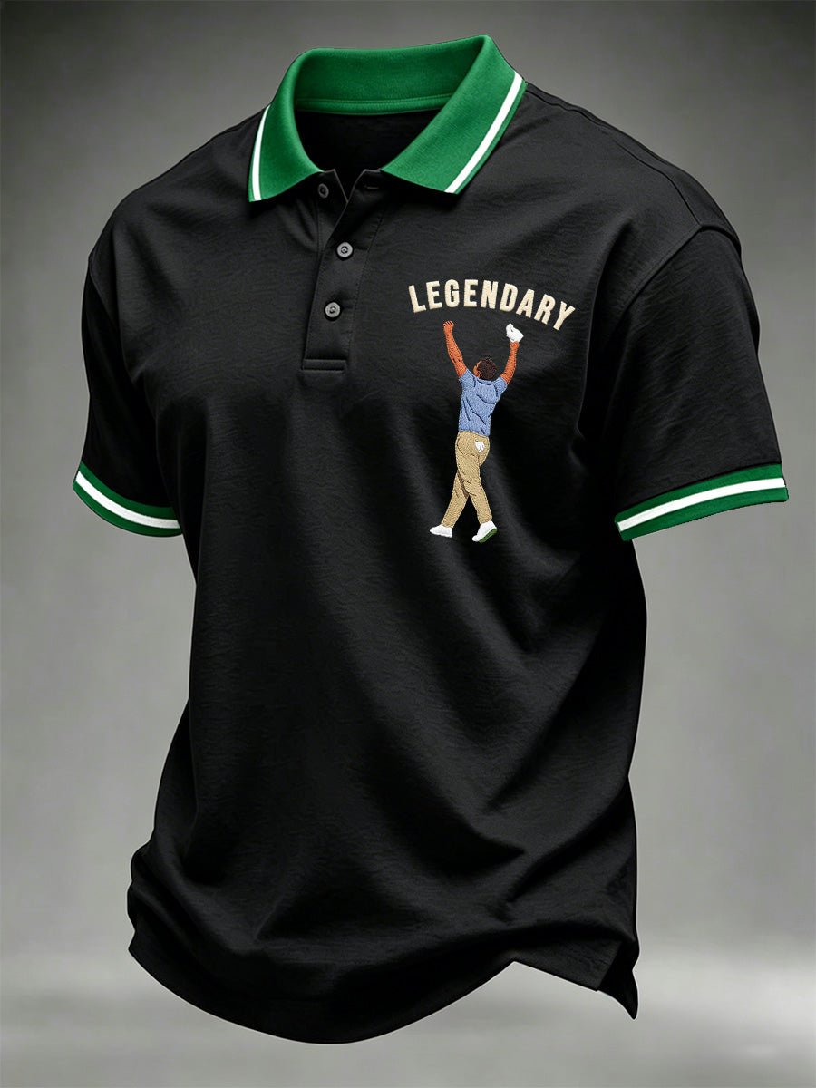Golf Champion estampado casual Polo para hombre
