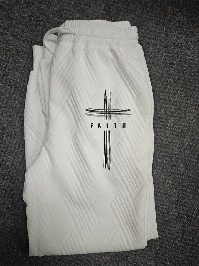 Retro Faith Design jacquard Fabric casual Sweatpantalón para hombre