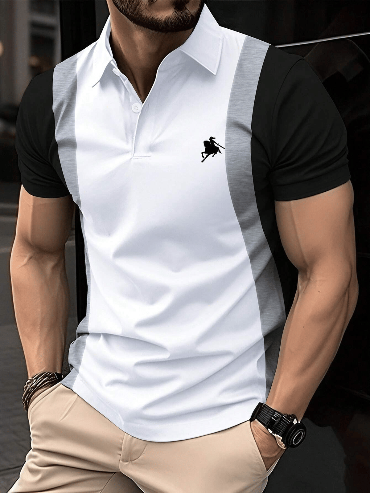 Camisa casual ejecutivo de moda polos para hombre