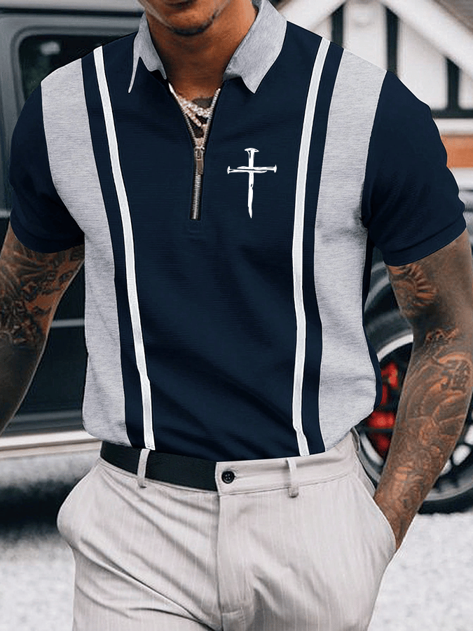 Camisa polo Faith estampado casual para hombre