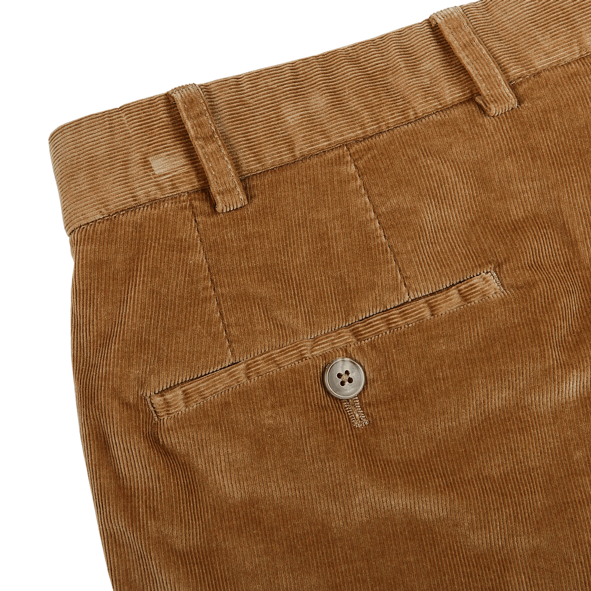 Light Brown de algodón pana Regular Fit Chinos