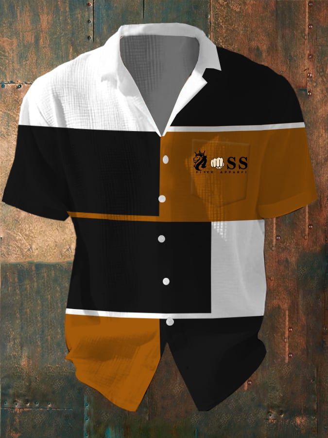 Camisa ejecutivo casual Contrast Waffle para hombre