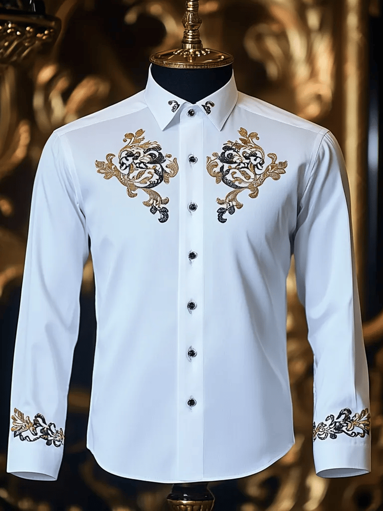 Camisa ejecutivo casual de manga larga para hombre