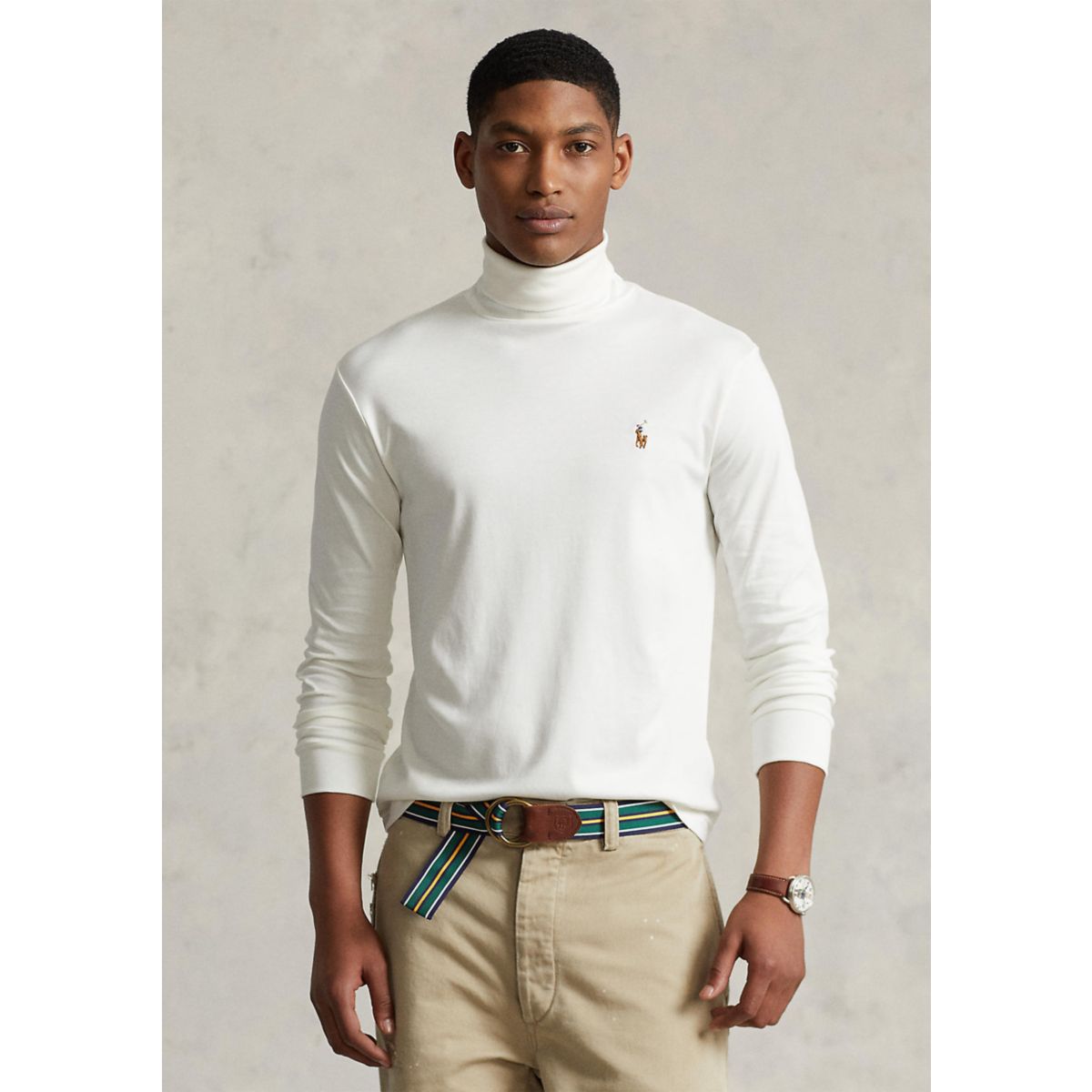 Cotton Interlock Turtleneck - 1