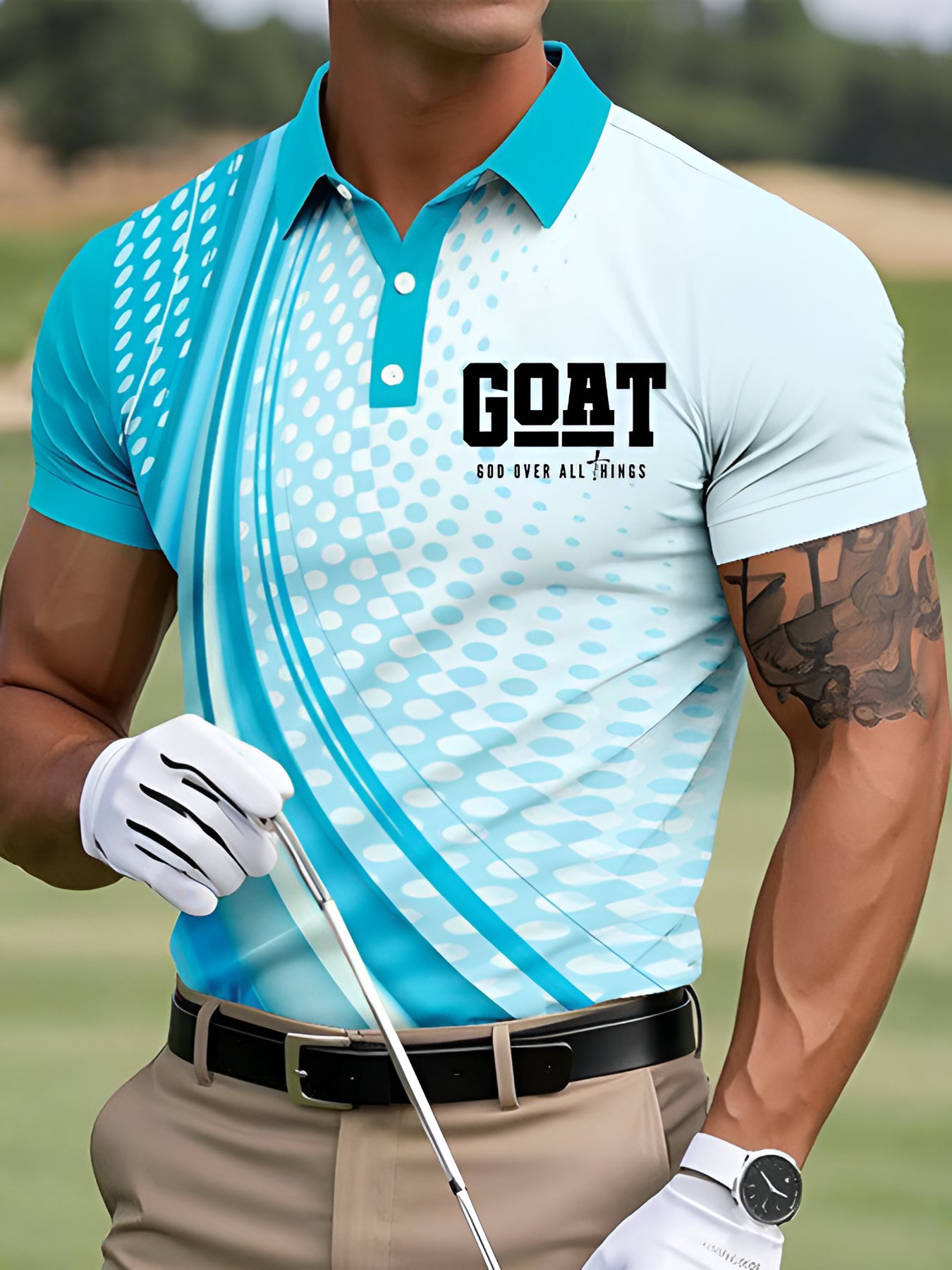 Casual Faith Contrast Color Polo para hombre