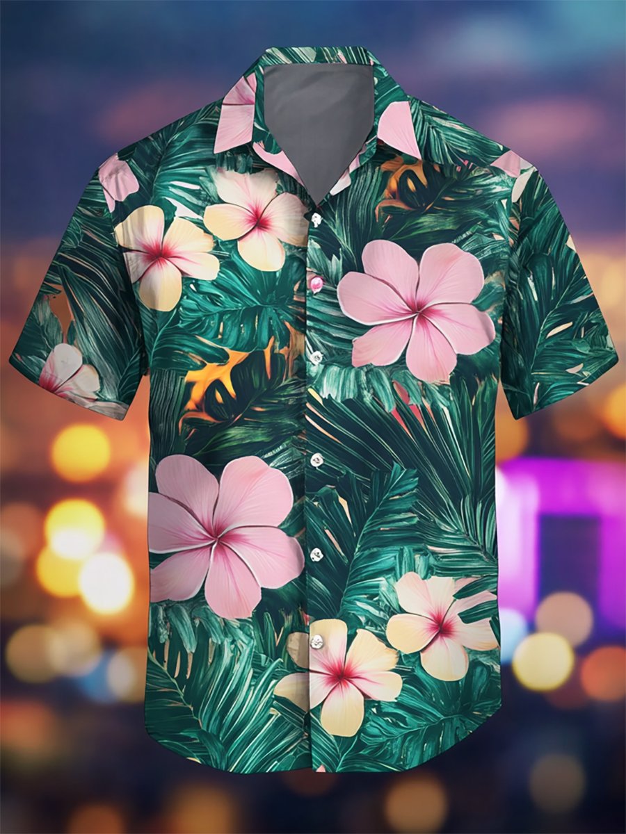 Camisa Resort casual floral Art de manga corta para hombre