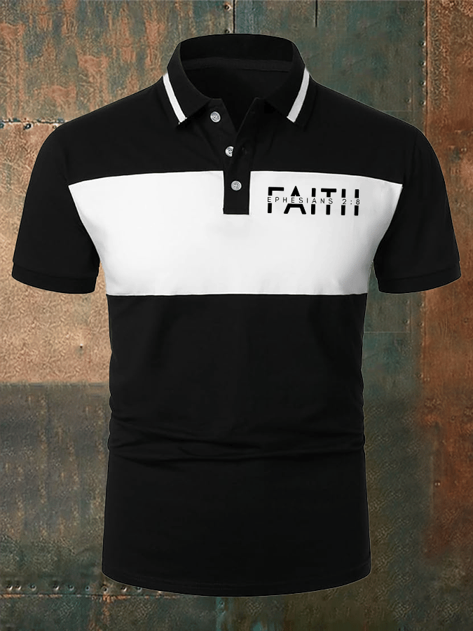 Camisa polo Faith estampado casual para hombre