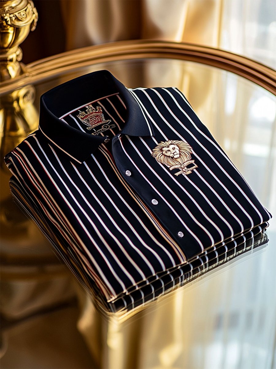 Camisa satén Luxe de manga corta con botones para hombre