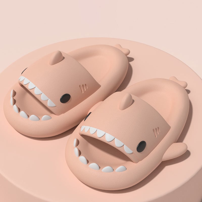 De moda Creative Cartoon Inner And Outer suave Bottom Non-Slip Shark Slippers