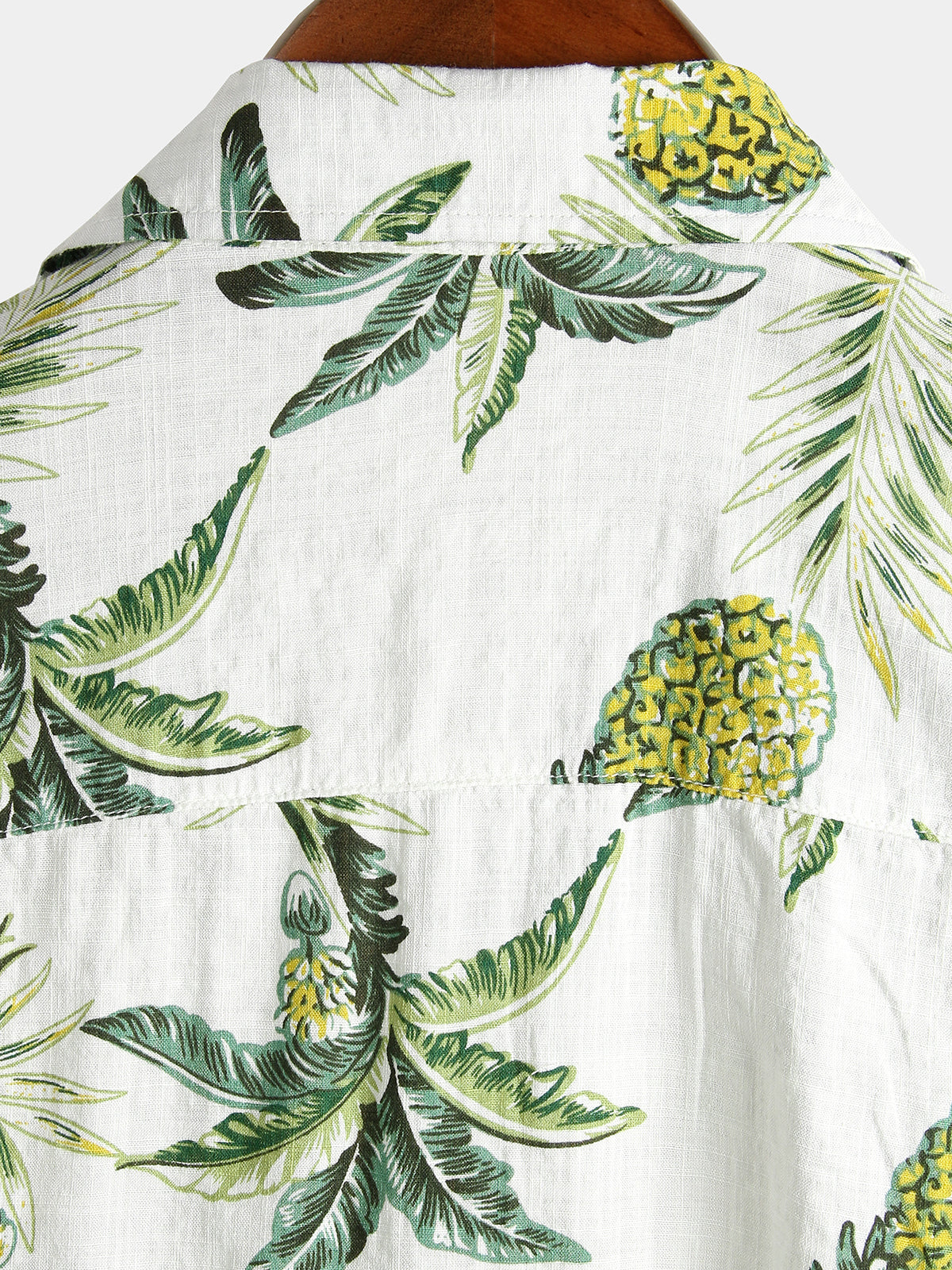 Camisa Pineapple floral Tropical Fruit de algodón Button Up Summer Beach Hawaiian para hombre