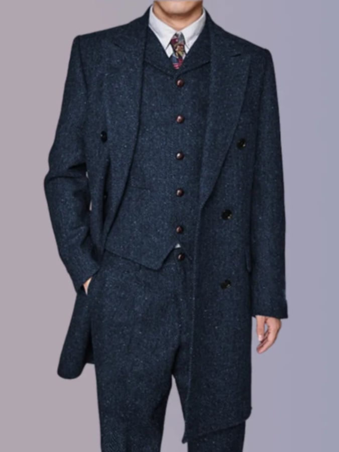 Ejecutivo Single-Breasted de color sólido Three-Piece Suit para hombre
