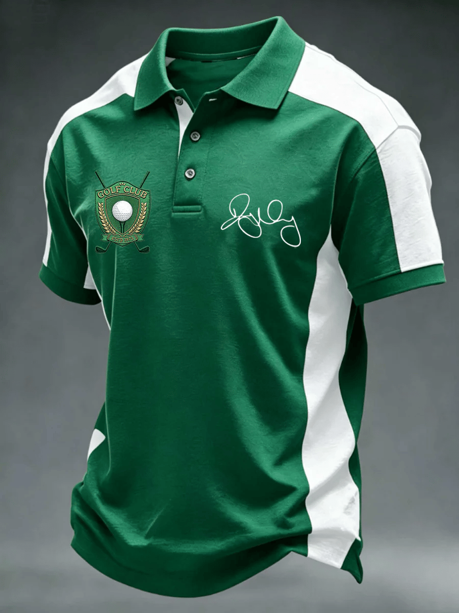 Golf Champion estampado casual Polo para hombre