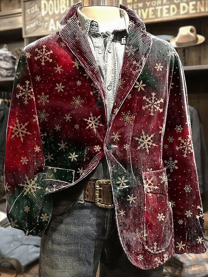 Abrigo Christmas Art Design estampado casual para hombre