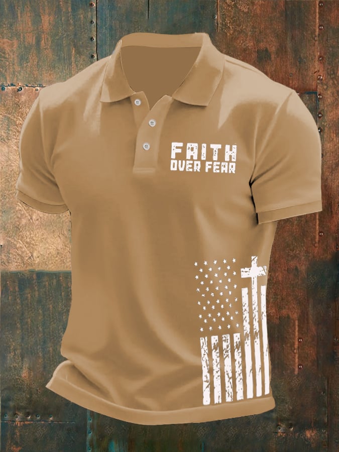 Casual Contrast Color Faith Polo para hombre