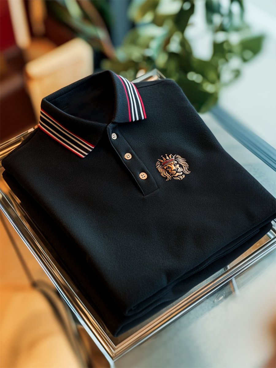 Camisa polo ejecutivo casual Button de manga corta para hombre