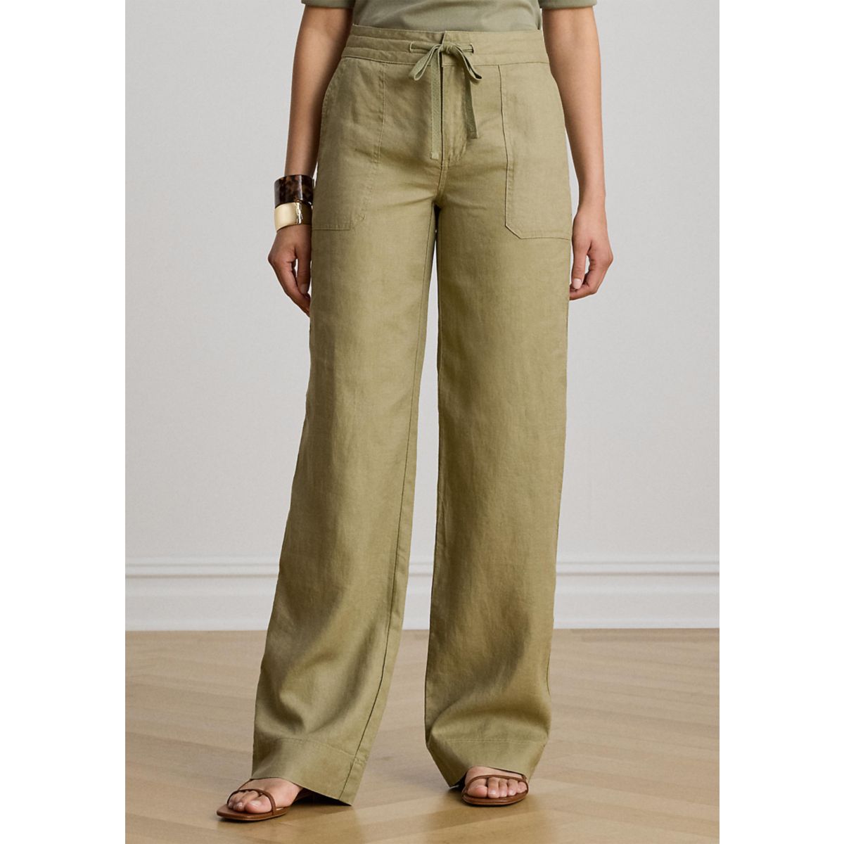 Linen Wide-Leg Pant - 1
