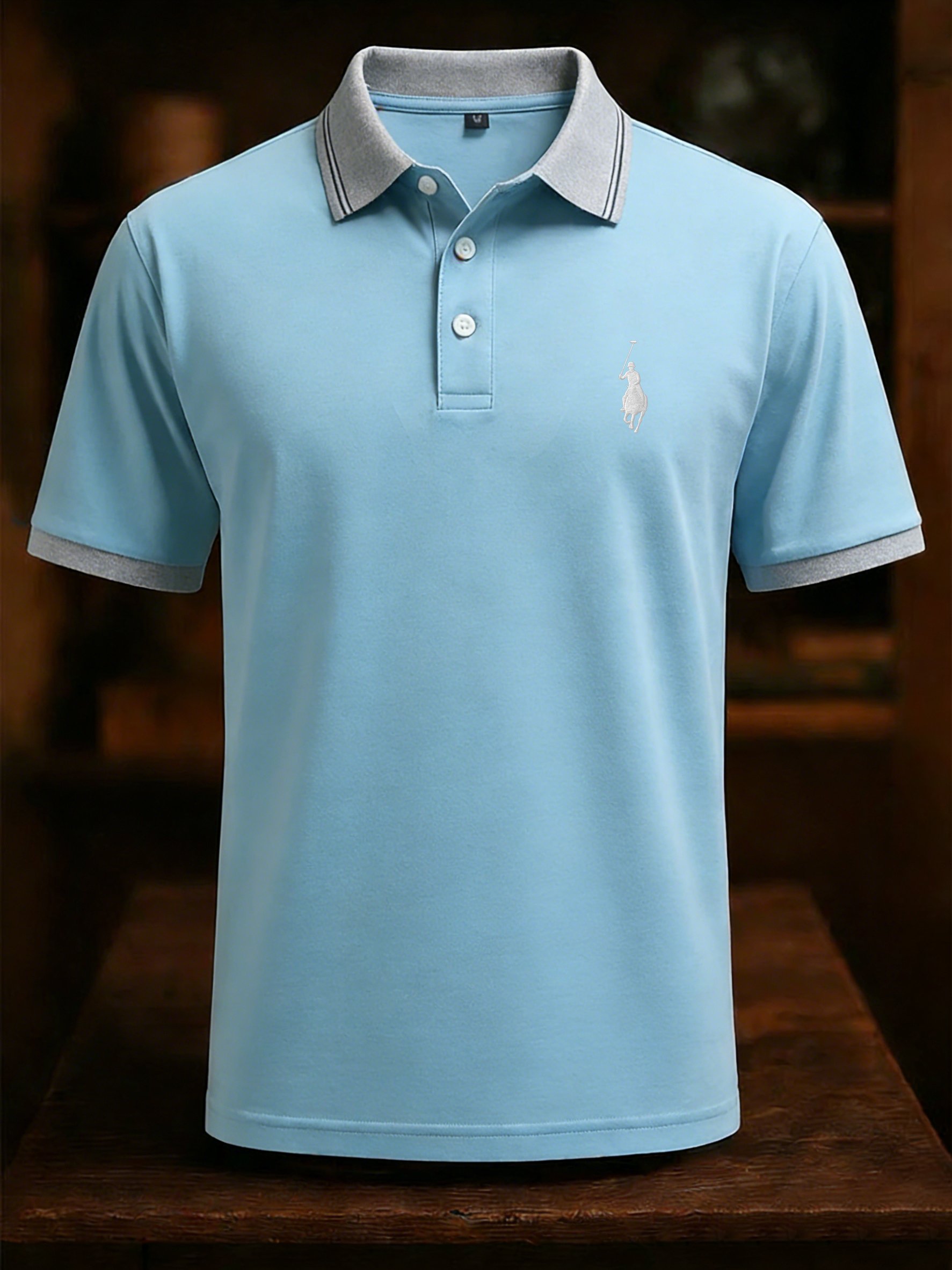 Camisa polo ejecutivo Style estampado de manga corta para hombre