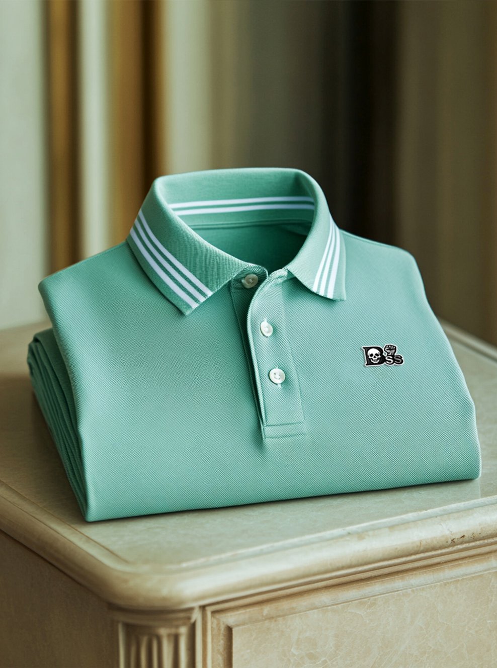 Camisa polo ejecutivo casual Button de manga corta para hombre