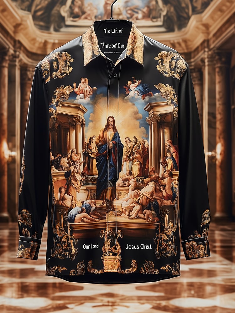 Satén Luxe The Life of Our Lord Jesus Chriscamiseta para hombre