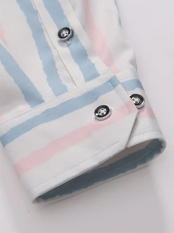 Camisa a rayas ejecutivo casual para hombre