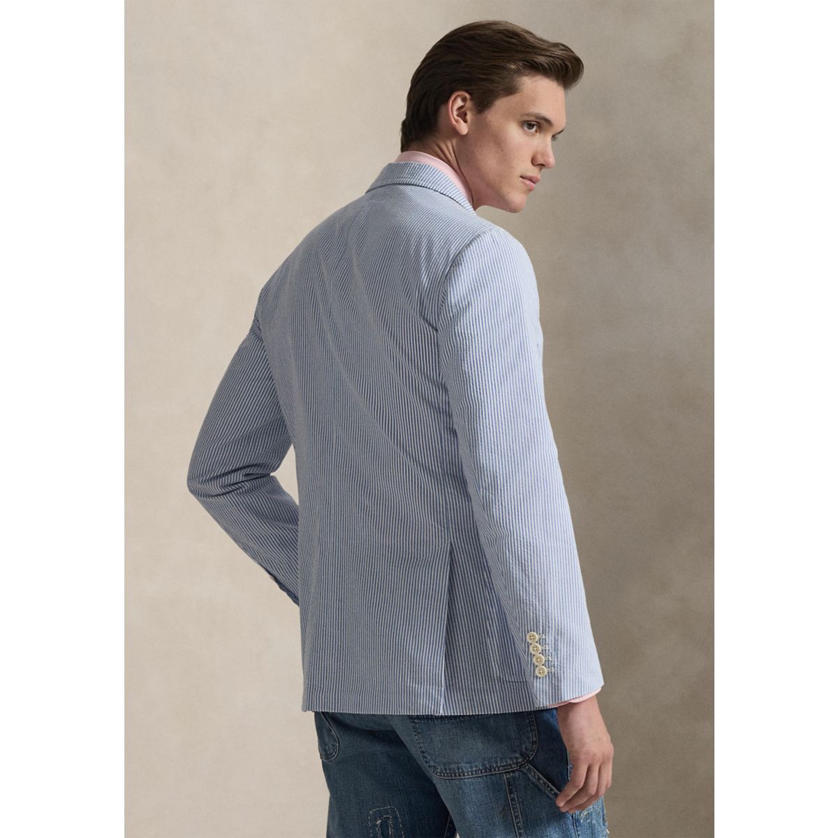 Men's Soft Modern Fit Seersucker Jacket - 2