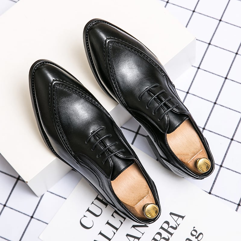 Zapatos de moda vintage Lace Up cuero para hombre
