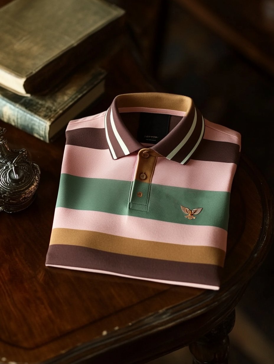 Camisa polo ejecutivo casual Eagle Button de manga corta para hombre