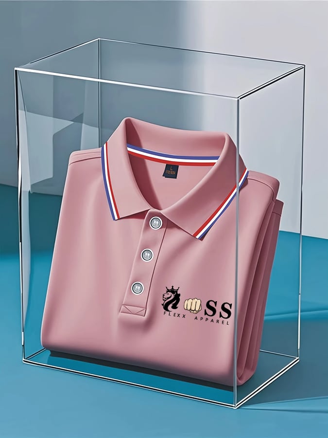 Camisa polo retro Letter Design estampado casual para hombre