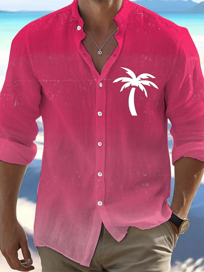 Camisa de moda Barbie Pink Simple Vacation casual para hombre