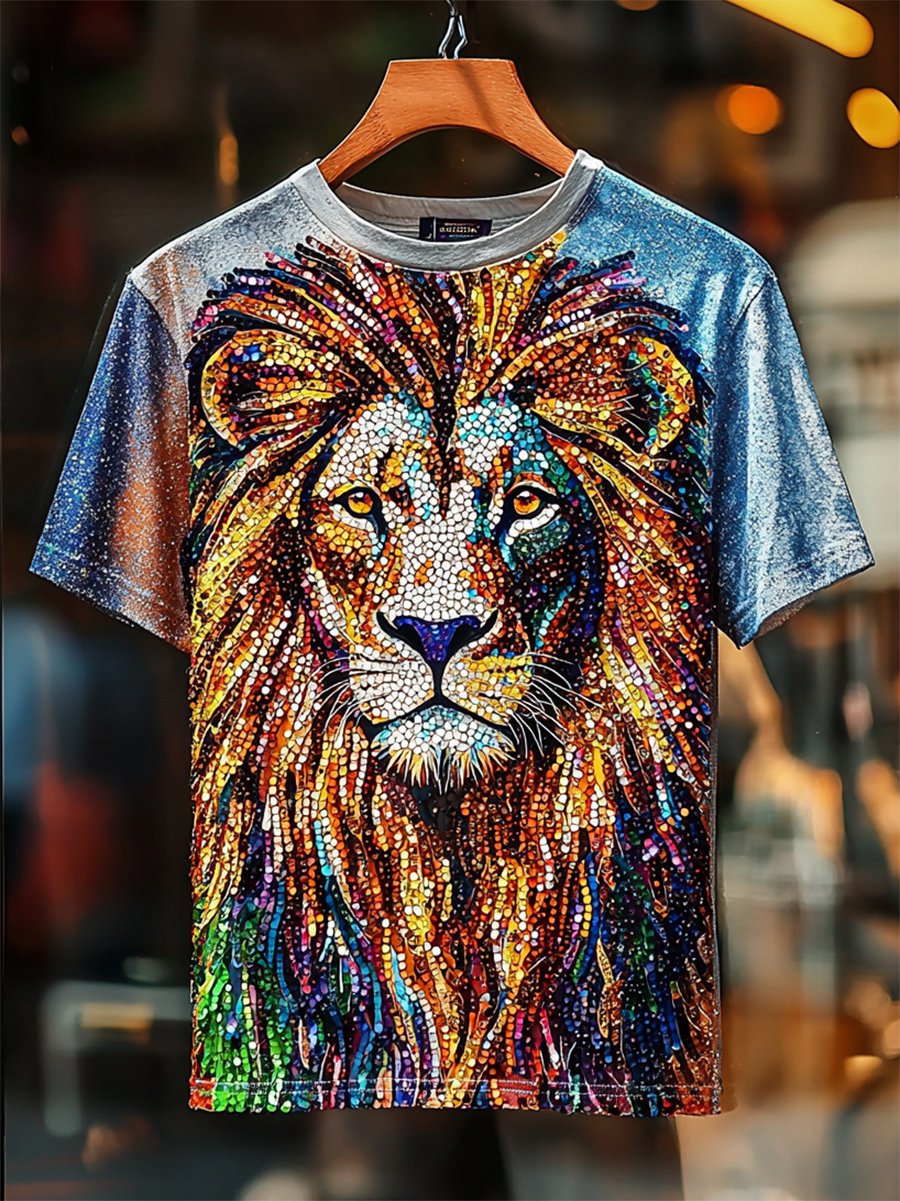 Camiseta ejecutivo de lujo estampado de algodón de manga corta para hombre