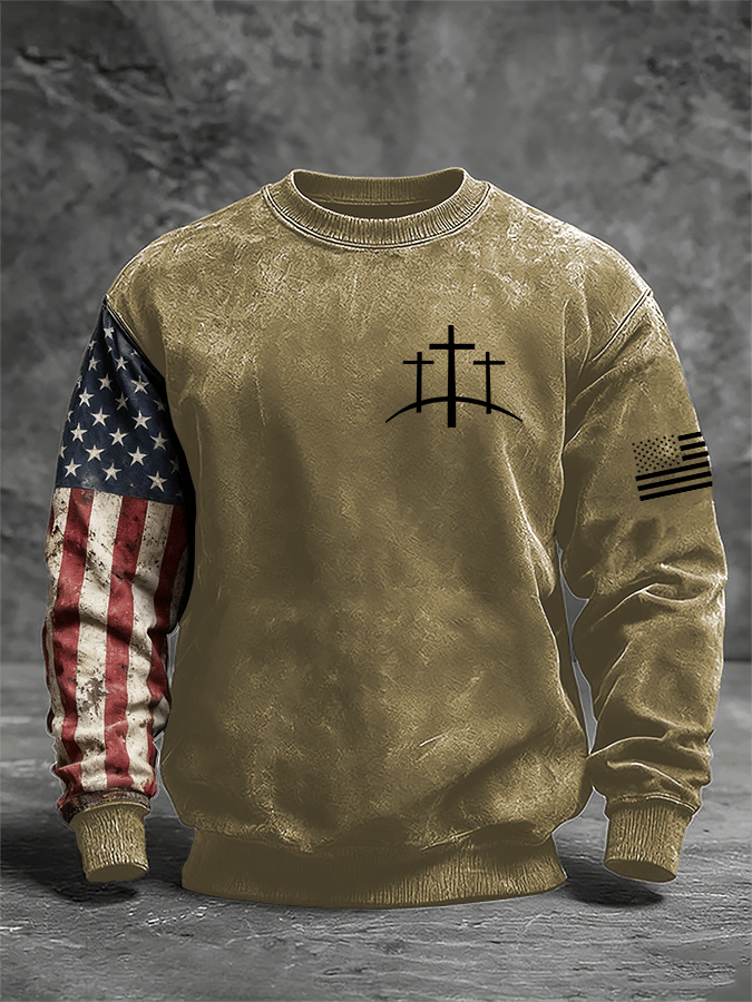 Sudadera Faith estampado cuello redondo para hombre