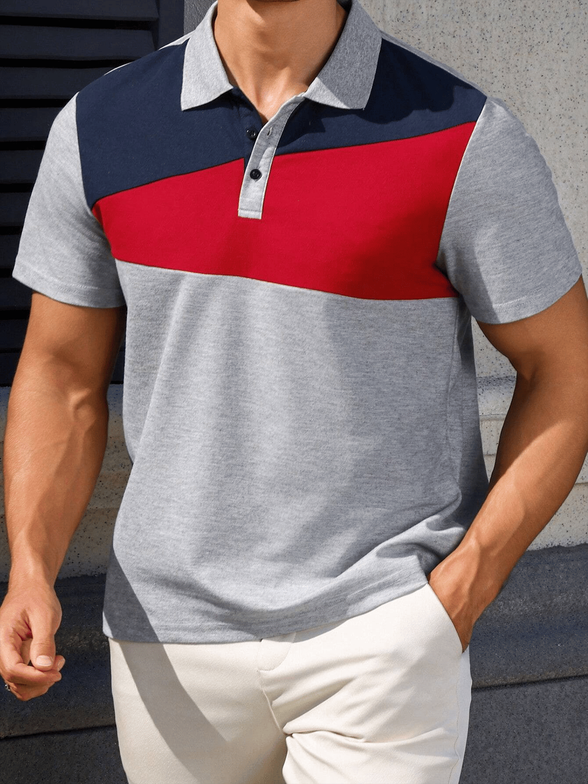 Camisa casual ejecutivo de moda polos para hombre