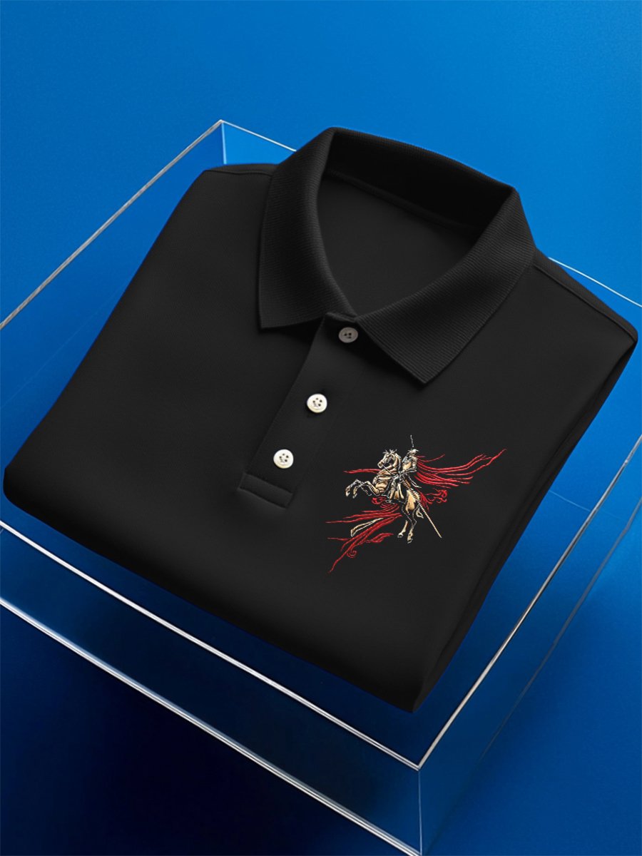 Camisa polo ejecutivo casual Button de manga corta para hombre