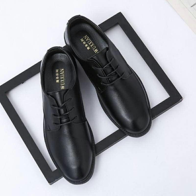 Zapatos British ejecutivo Wedding casual Lace-up formal cuero para hombre