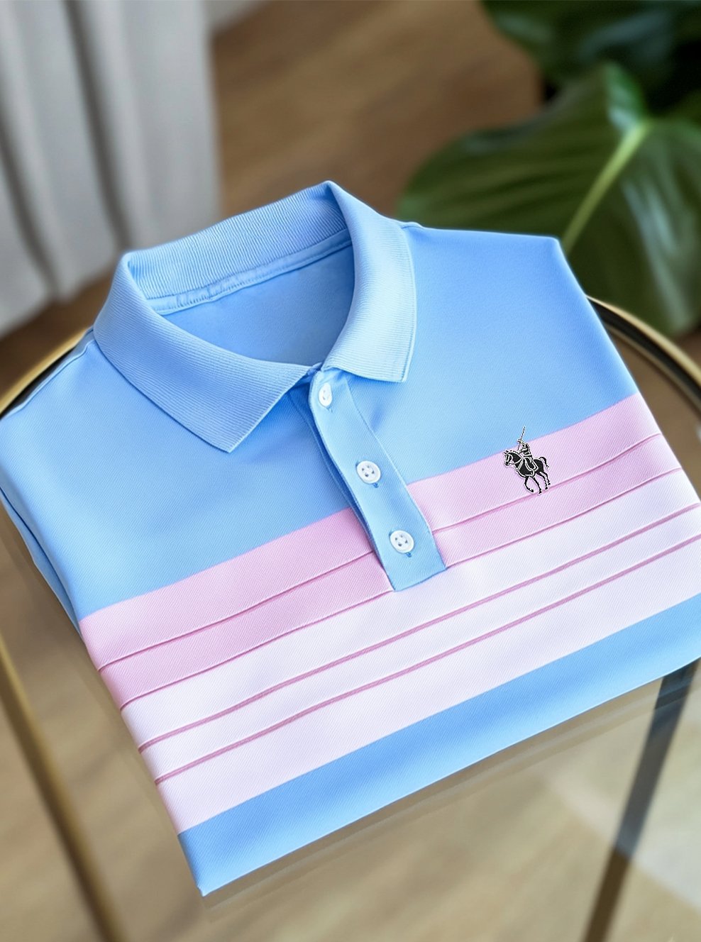 Camisa polo ejecutivo casual Button de manga corta para hombre