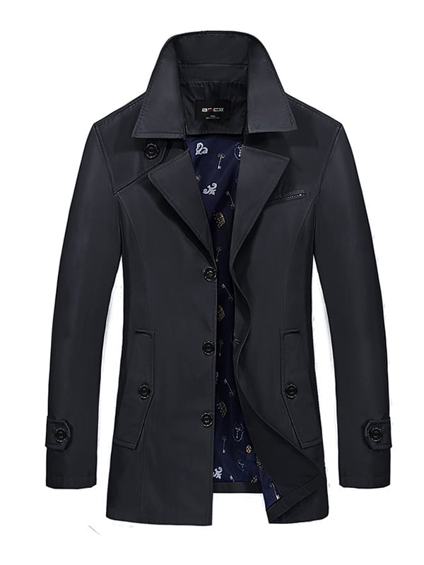 Light de lujo ejecutivo bolsillo Windbreaker para hombre