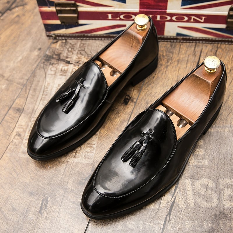 Mocasines ejecutivo formal casual degradado Tassel suave para hombre