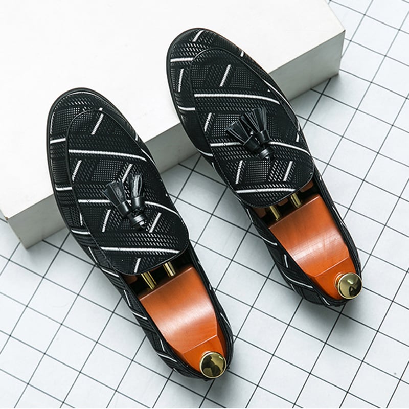 Zapatos de moda All-Match Ethnic Style casual cuero para hombre