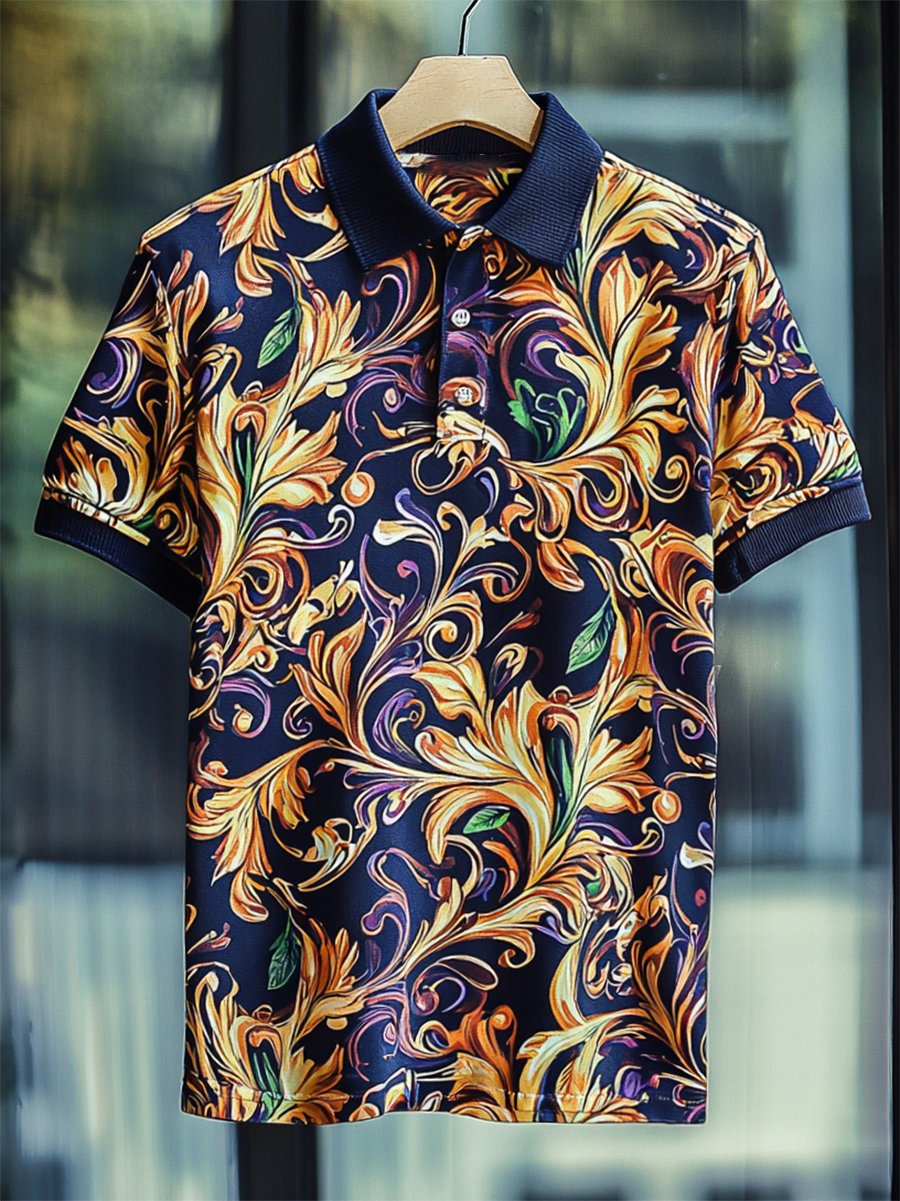 Camisa polo ejecutivo casual Button de manga corta para hombre