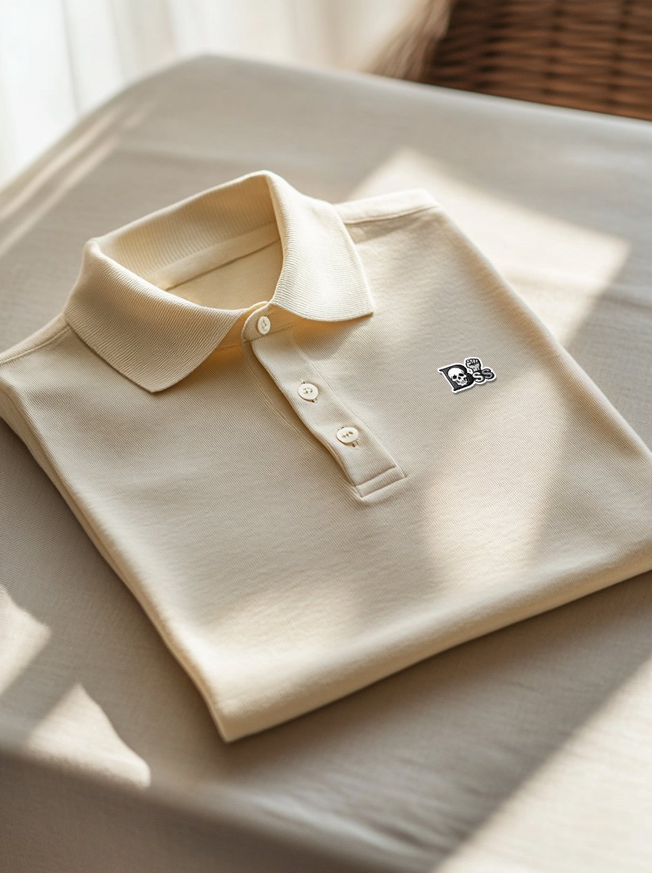 Camisa polo ejecutivo casual Button de manga corta para hombre