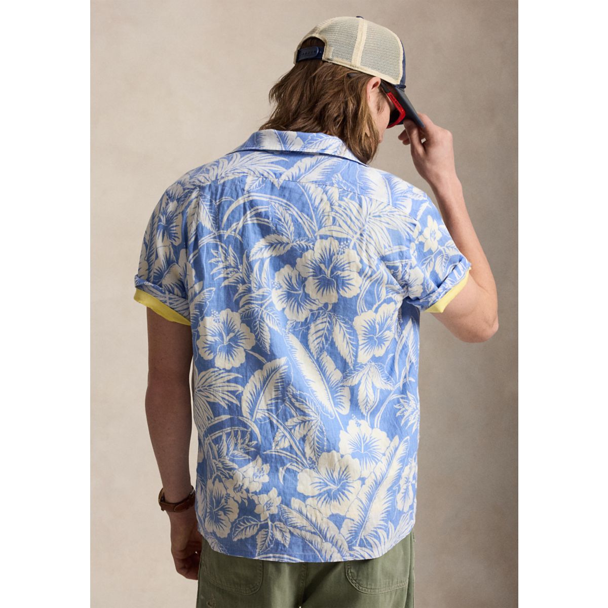 Tropical-Print Linen Shirt - 2