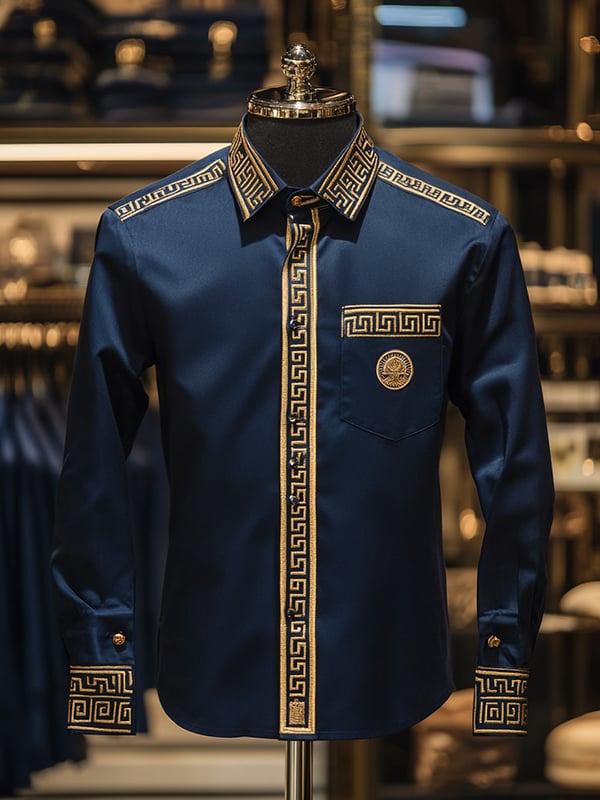 Camisa de lujo Gorgeous de manga larga para hombre